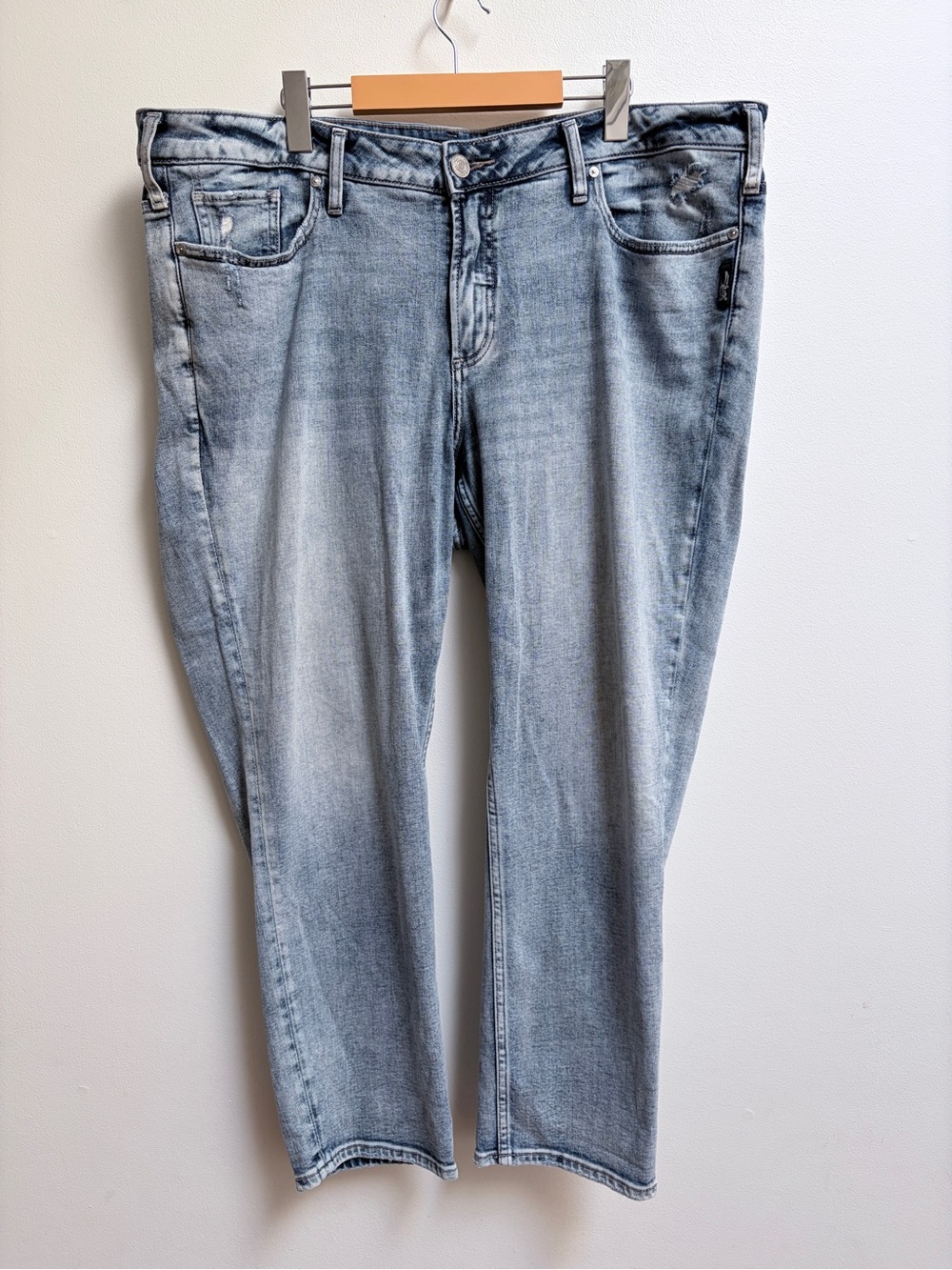 Silver Jeans Elyse Slim Bootcut Light Acid Wash Sz 18 L 27